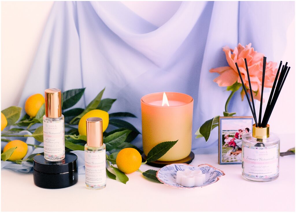 Summer candles and fragrances by Sun & Moon Garden Botanicals