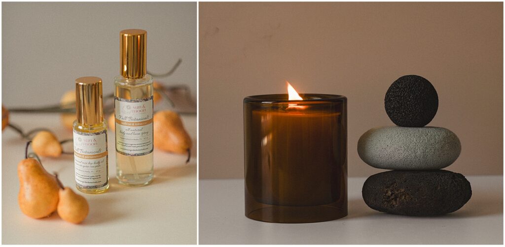 Fall candle and fragrances by Sun & Moon Garden Botanicals