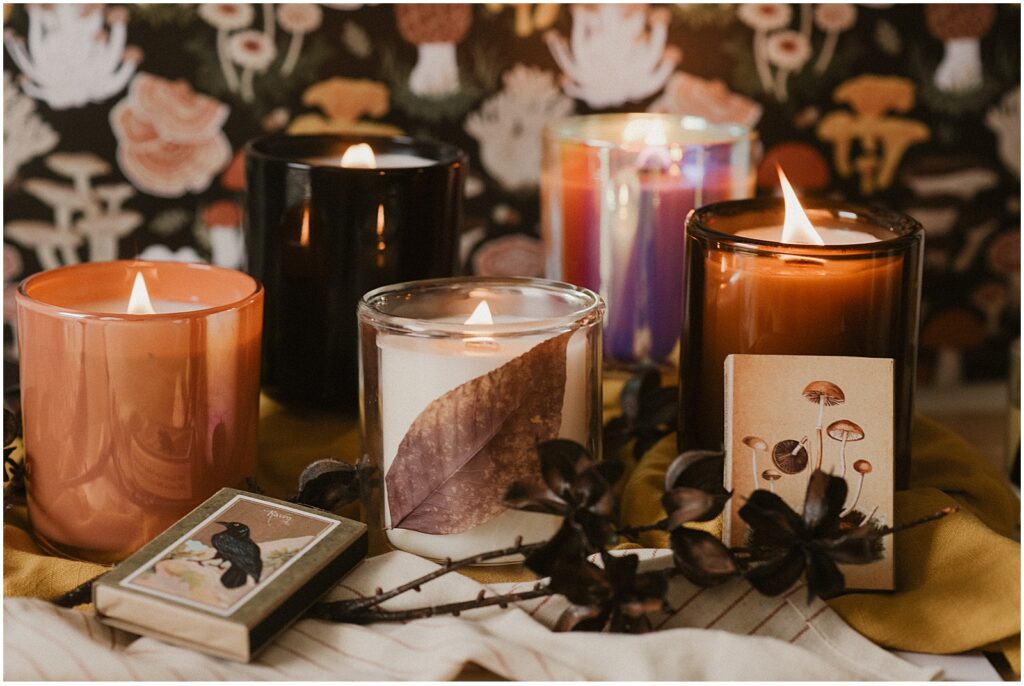 A fall candle and fragrance collection by Sun & Moon Garden Botanicals