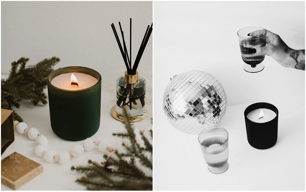 Gift sets for holiday of candles and diffusers